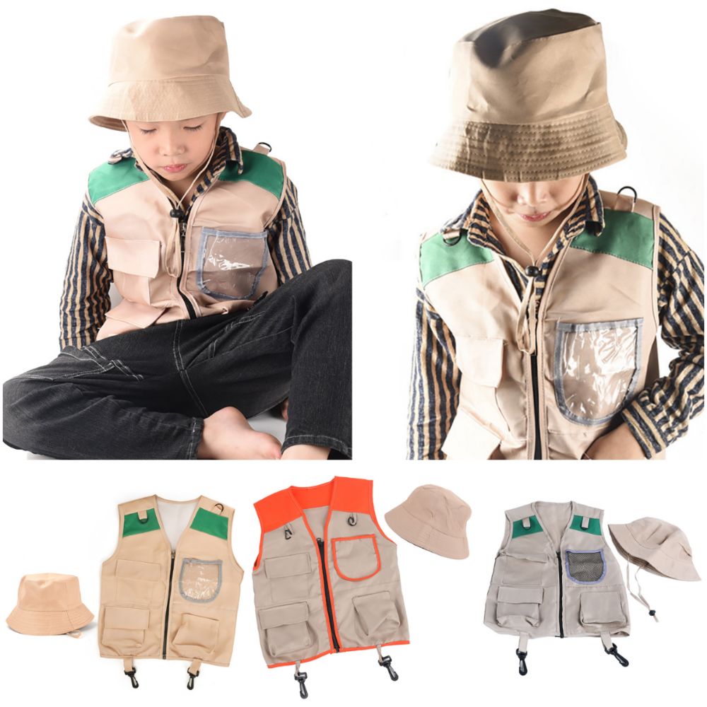 Outdoor Adventure Kit For Kids - Setelan Rompi dan Topi Petualang Anak-anak