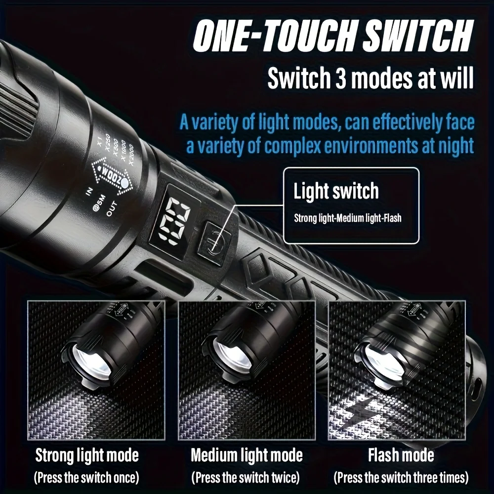 Senter LED Taktis 2000LM USB I - Outdoor Adventure Trips ulasan dan harga