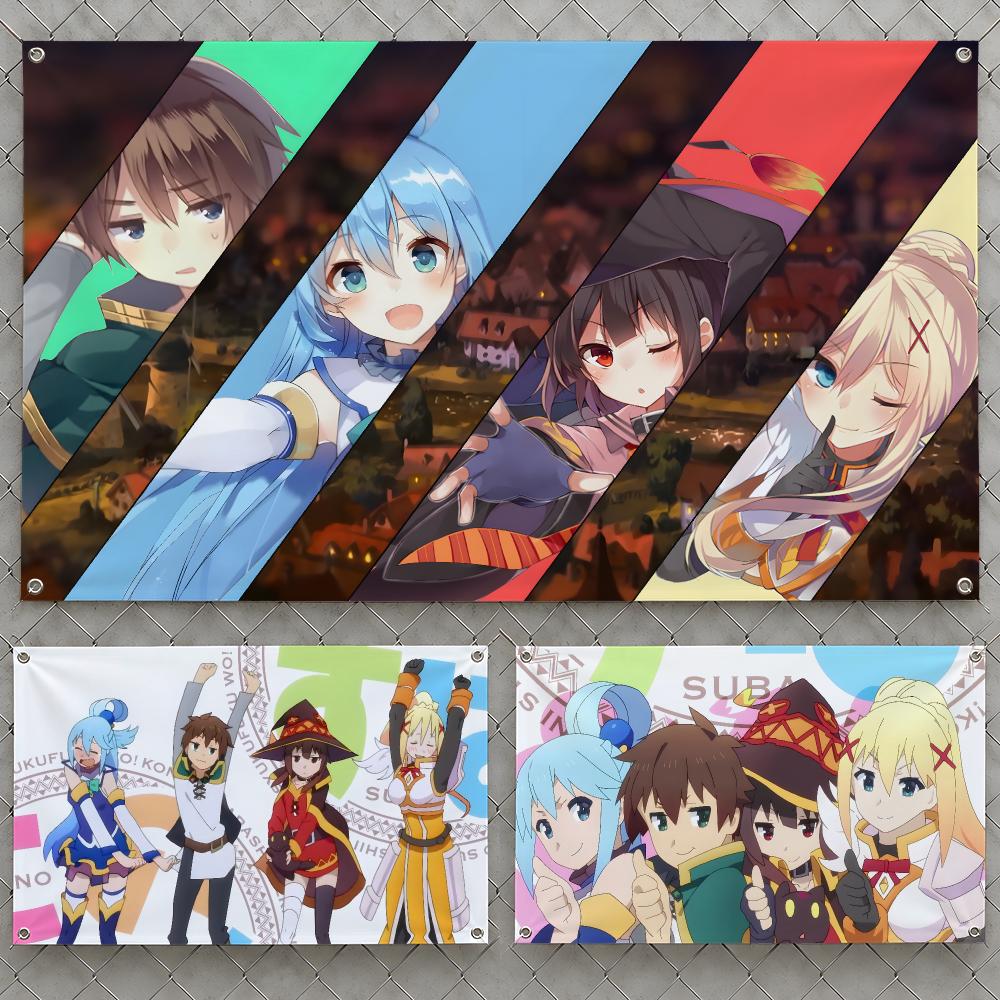 Bendera Anime KonoSuba Axel da - Outdoor Adventure Birthday Party ulasan dan harga