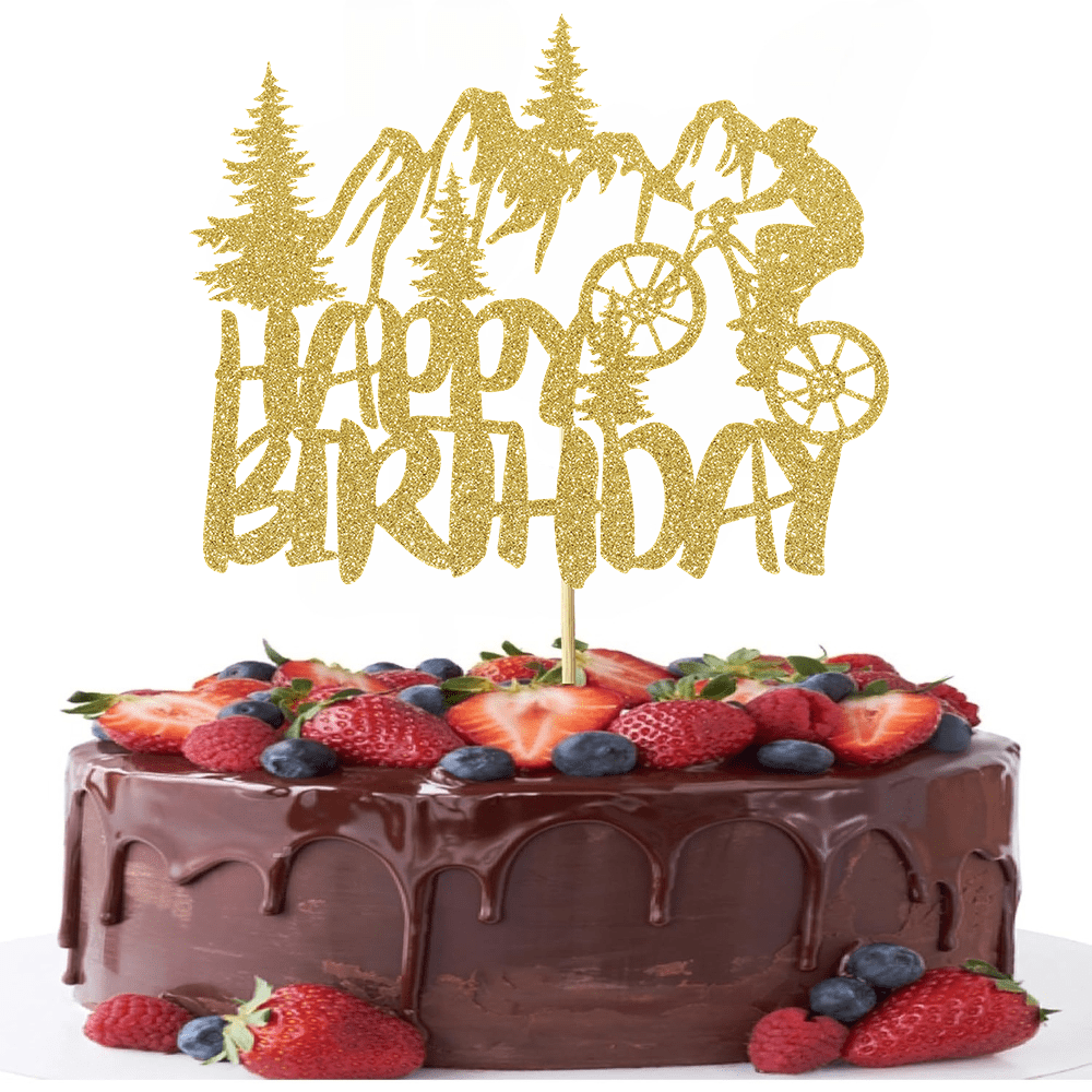 1 buah hiasan kue emas berkila - Outdoor Adventure Birthday Party ulasan dan harga